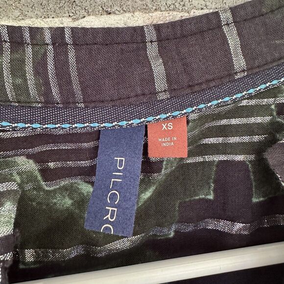 Pilcro Anthropologie Button Down Sleeveless Ruffle Blouse XS - Picture 6 of 10